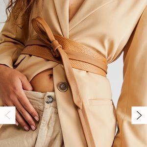 Tan Leather Women's Belt